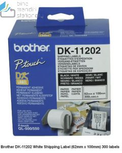 Foto alat tulis sekolah merk Brother P-touch terlaris type Brother DK-11202 Label 62mm x 100mm 300 labels P-touch Tape