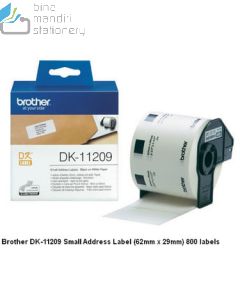 Contoh peralatan kantor Brother DK-11209 Label 62mm x 29mm 800 labels P-touch Tape dan gambarnya