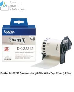 Brother P-touch Tape Cartridge type P-touch Tape Brother DK-22212 Continuos Length Film White Tape 62mm 15.24m image