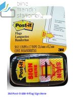 Contoh Alat Perlengkapan Kantor merk 3M Post-it , Gambar Produk 3M Post-it 680-9 Flag Sign Here 25x43mm 50 Sheets harga 22800 di Toko Peralatan Sekolah Murah