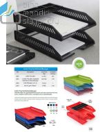 Contoh Bantex 9872 Letter Tray Equipped with Riser & Desk Manager Bak surat komplit merek Bantex