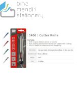 Foto alat tulis Kantor merk SDI terlaris type SDI 5406 Cutter Knife Blister Packs (A-300) Auto Lock Kater Kecil