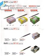 Katalog brosur gambar alat tulis Tinta Pena & Isi Ulang model Snowman RF-V5 Refill Ballpoint V-5 Black Isi Pena Tinta Hitam